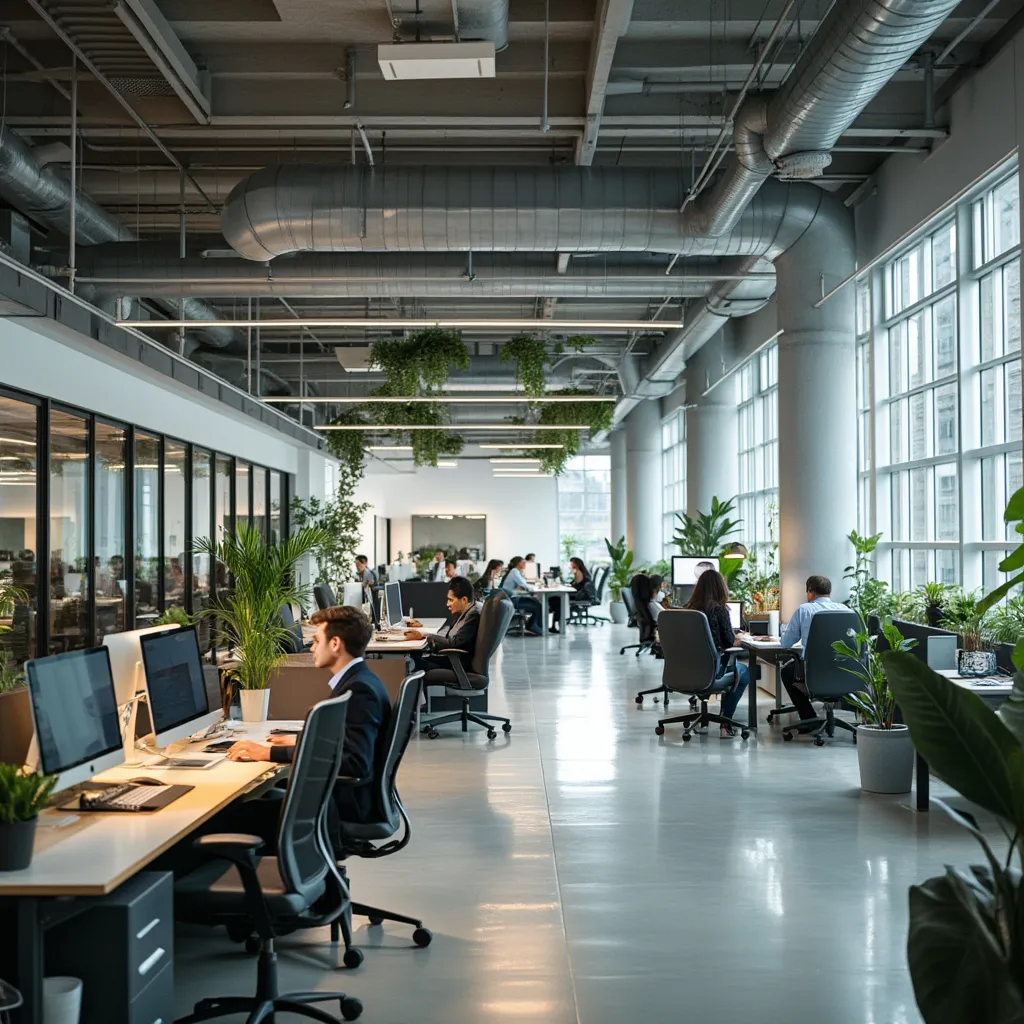 Espacio de trabajo colaborativo y dinámico en la oficina principal de ConsultoríaGlobal